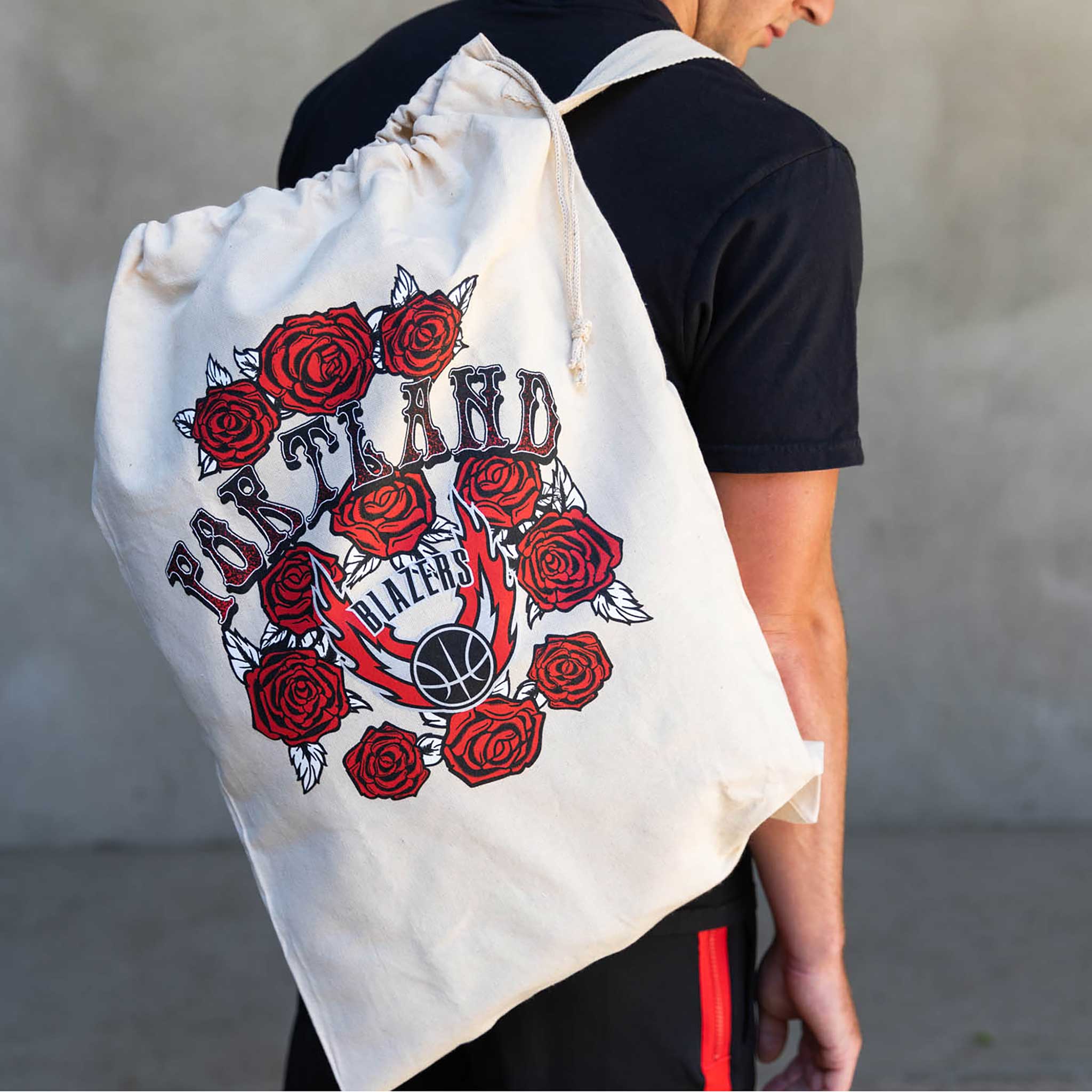 Portland Trail Blazers Mitchell & Ness Canvas Energy Psychedelic Tote Bag - 