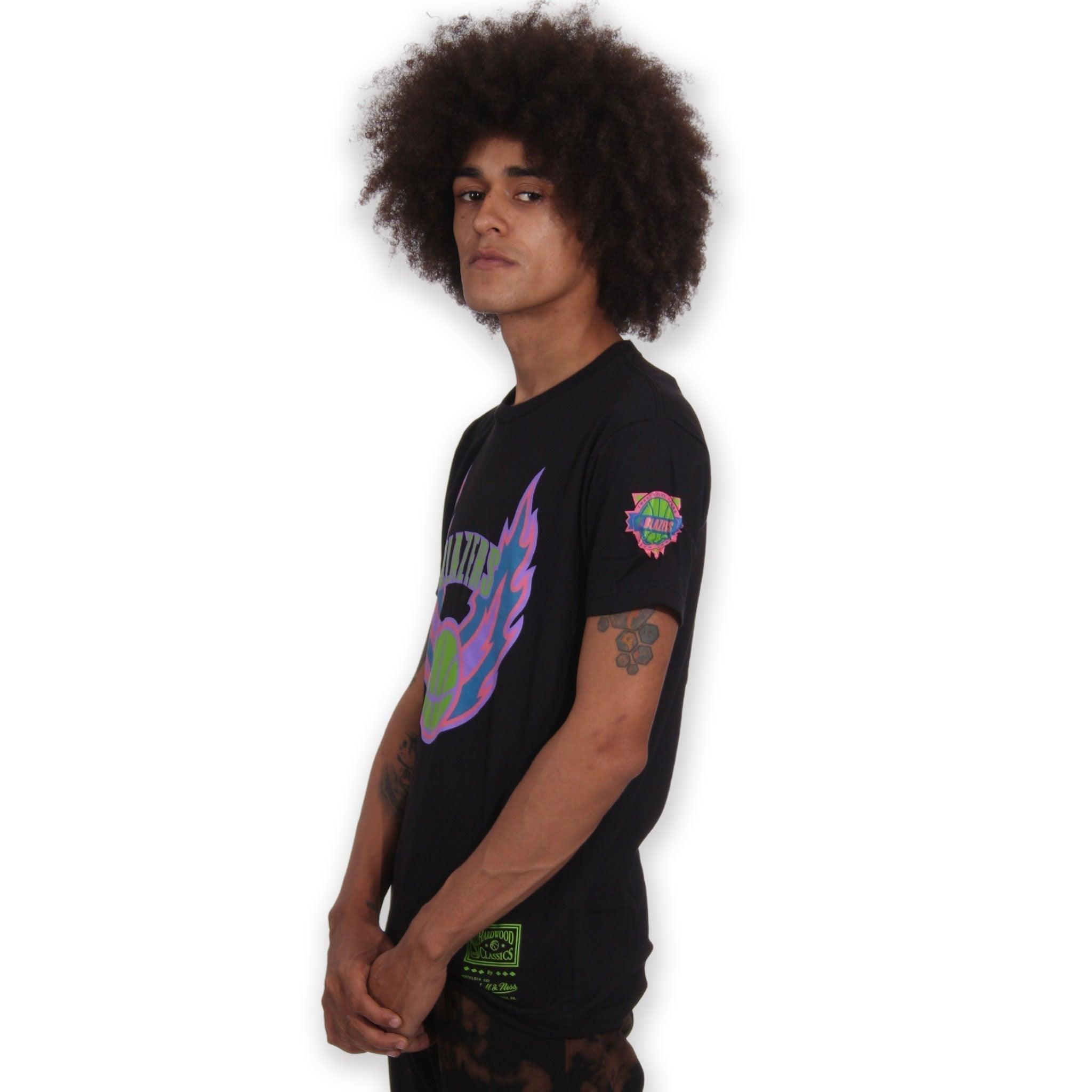 Portland Trail Blazers Mitchell & Ness Color Bomb Black T-shirt - Rip City Clothing