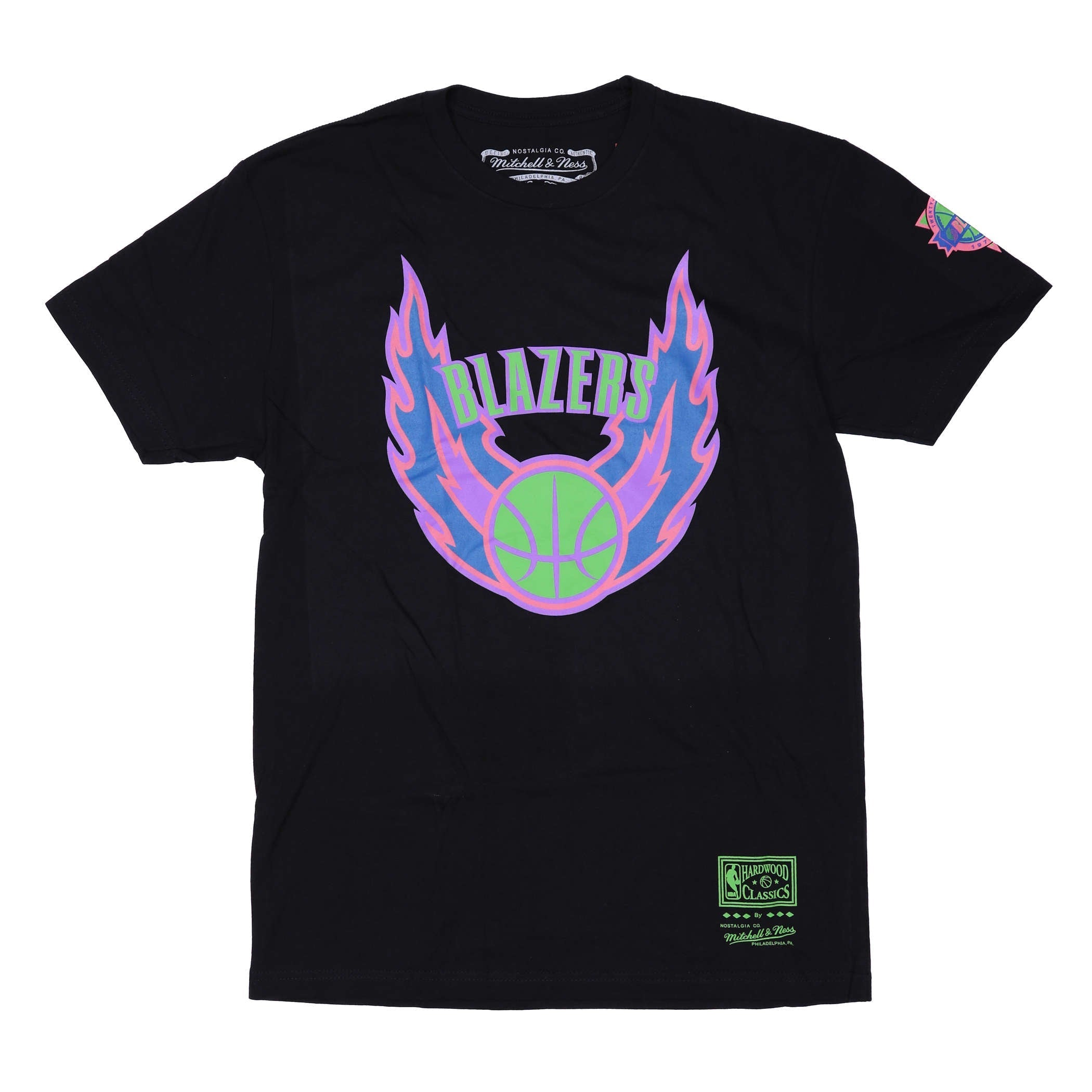 Portland Trail Blazers Mitchell & Ness Color Bomb Black T - shirt - S - 