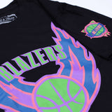 Portland Trail Blazers Mitchell & Ness Color Bomb Black T-shirt