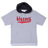 Portland Trail Blazers Mitchell & Ness Post Game Short Sleeve Hoodie - Rip City Clothing