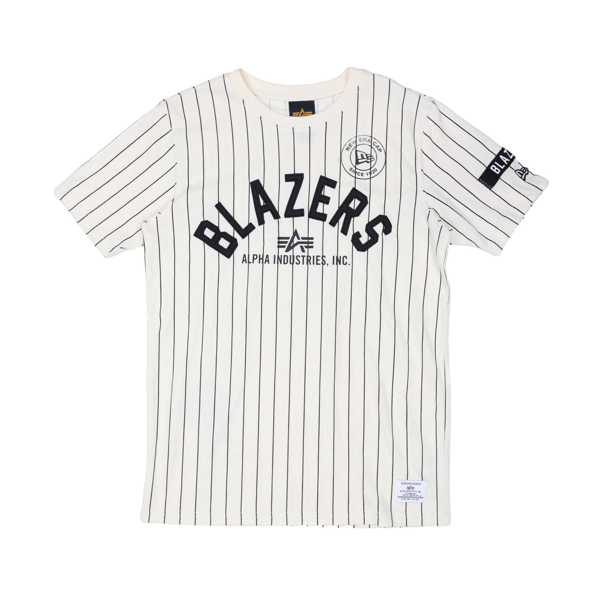 Portland Trail Blazers New Era Alpha Industries Pinstripe Tee - S - 