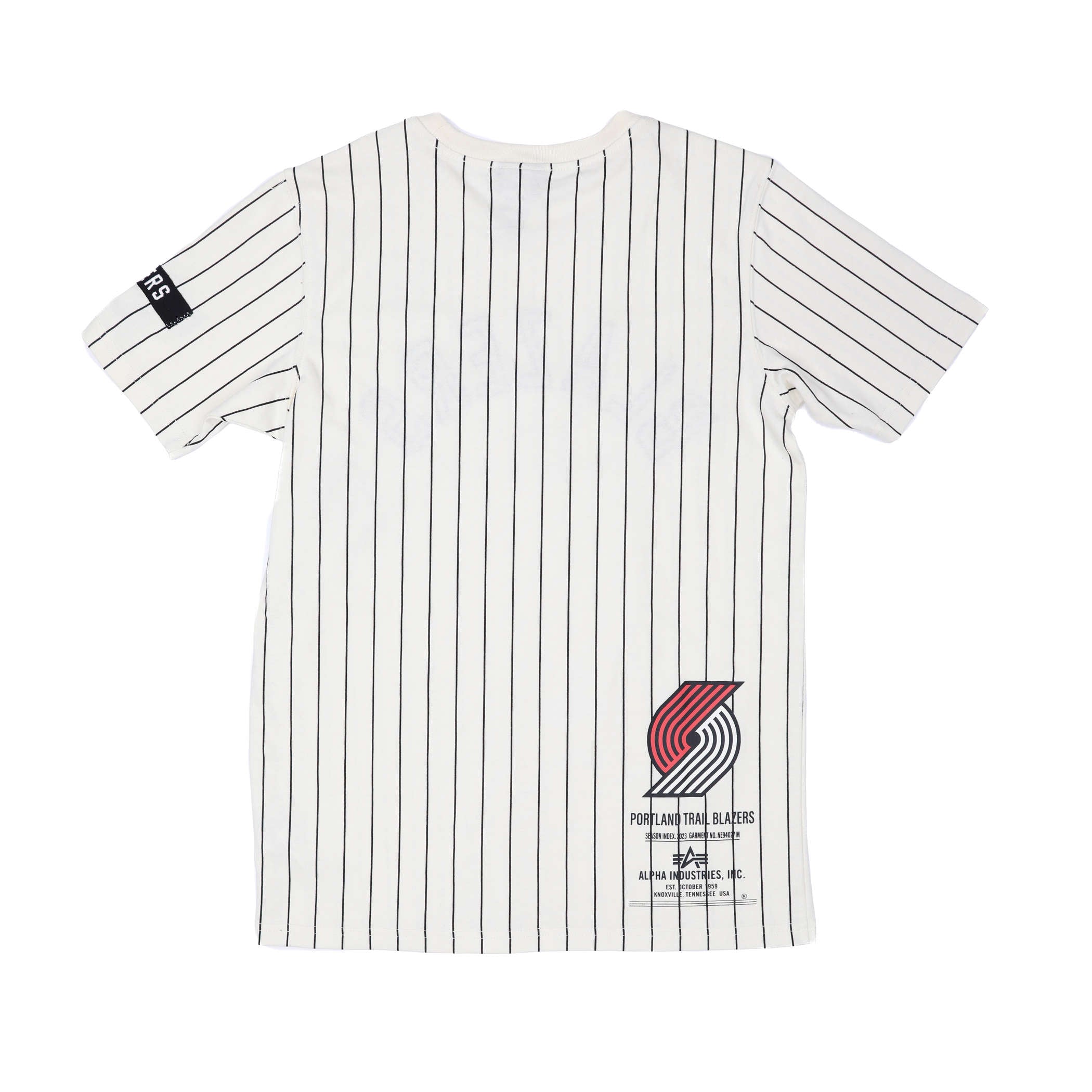 Portland Trail Blazers New Era Alpha Industries Pinstripe Tee - S - 