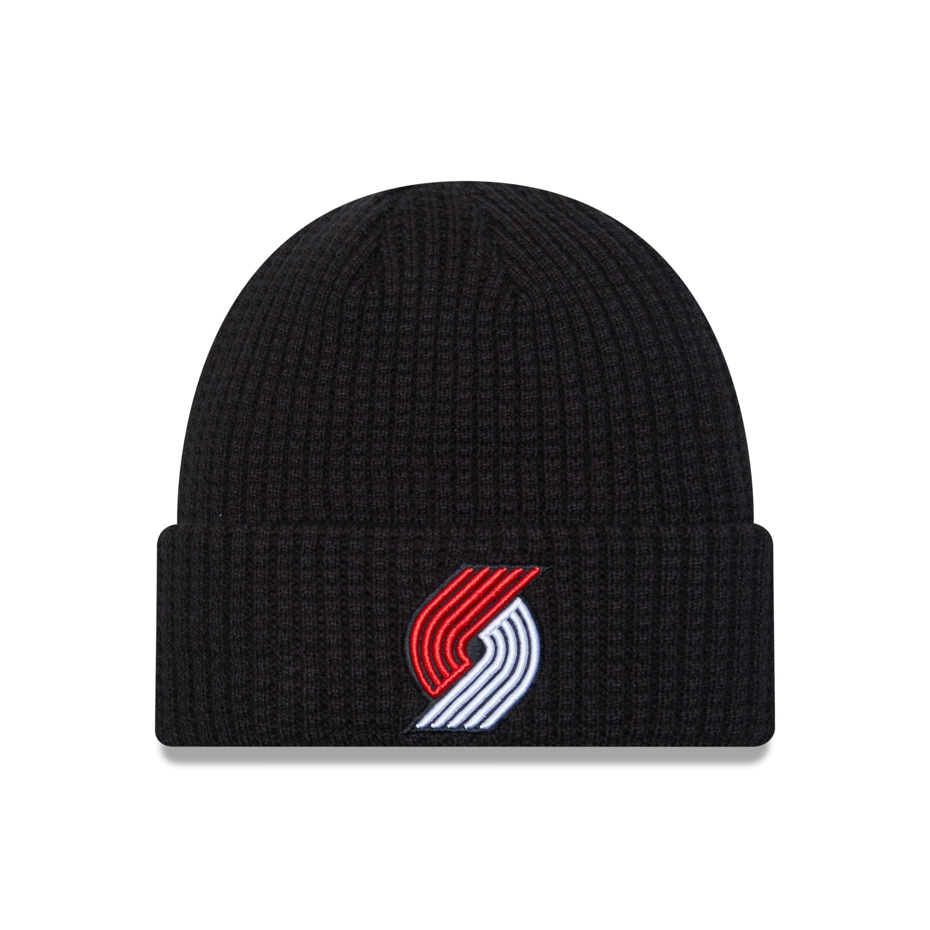 Portland Trail Blazers New Era Black Prime Knit Beanie - OSFA - 