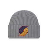 Portland Trail Blazers New Era Color Pop Logo Gray Knit - OSFM - 