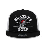 Portland Trail Blazers New Era Golf Club Meshback Snapback Hat