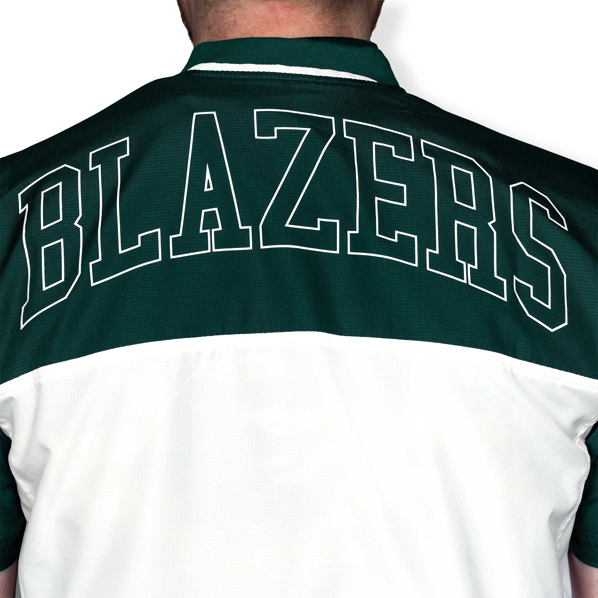Portland Trail Blazers New Era Golf Crest Short Sleeved Windbreaker
