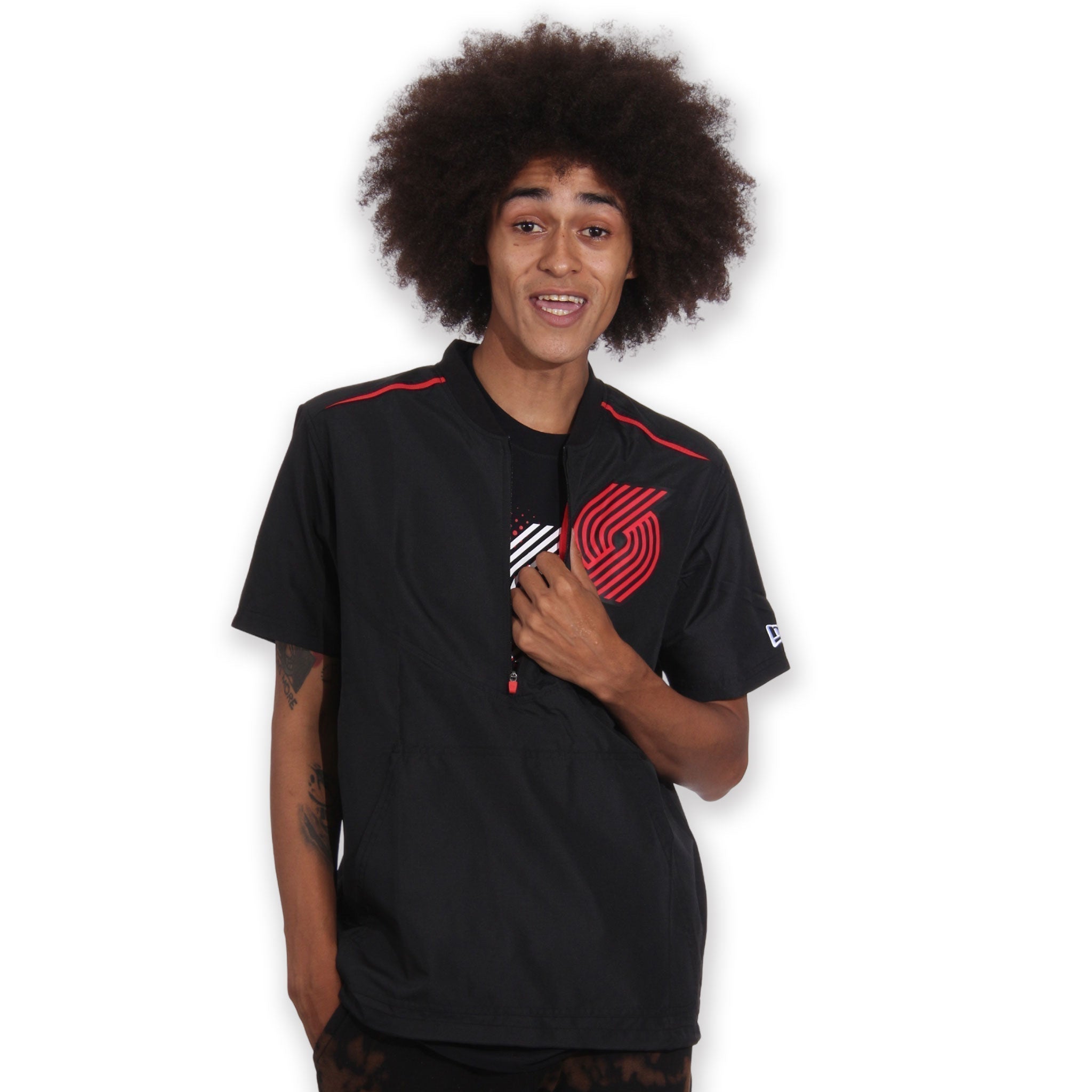 Portland Trail Blazers New Era Logo Windbreaker - XS - 