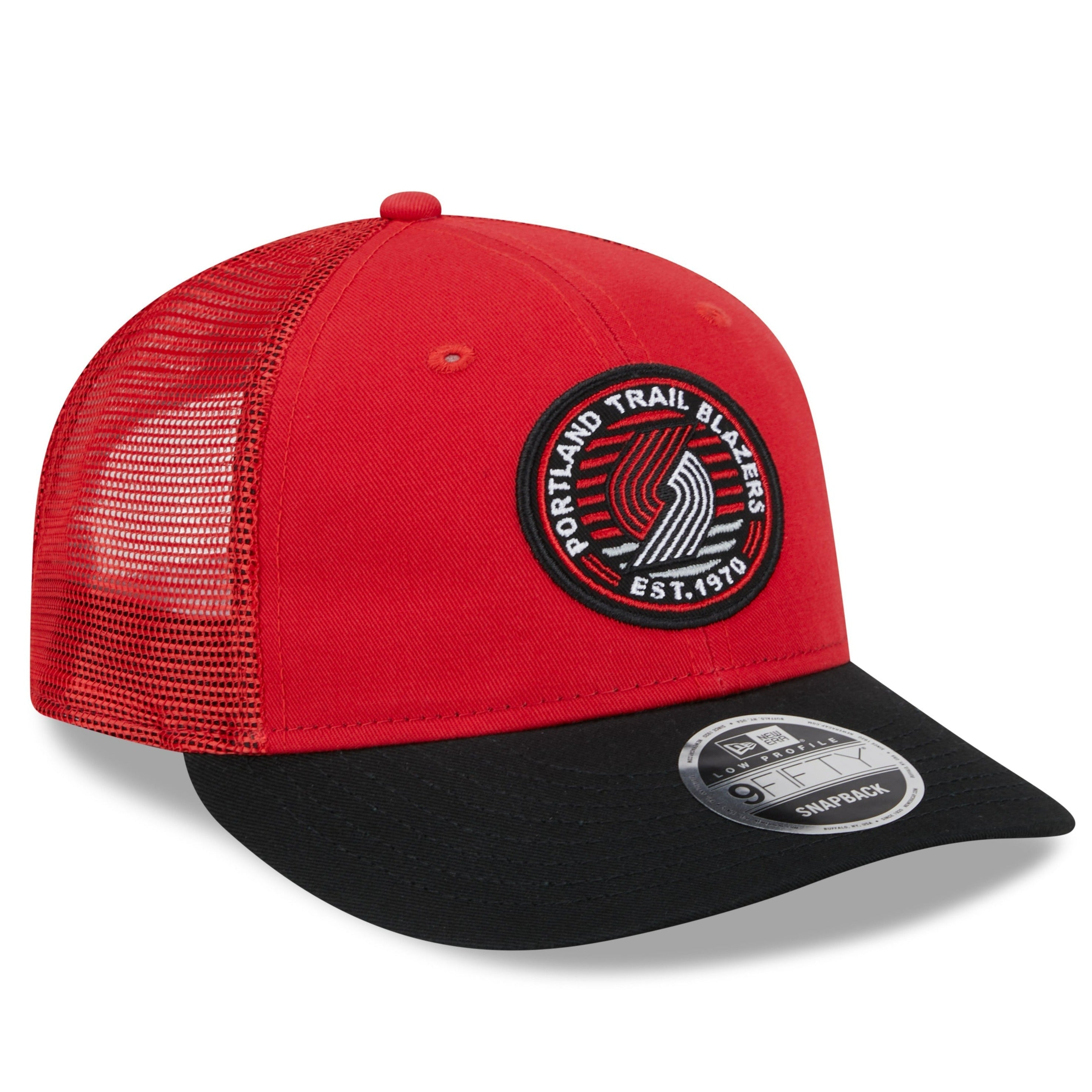 Portland Trail Blazers New Era Low Patch Mesh Snapback - OSFA - 