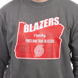 Portland Trail Blazers New Era State Gray Crew - XS - 