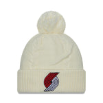 Portland Trail Blazers New Era Women's Cable Knit Cream - Rip City Clothing