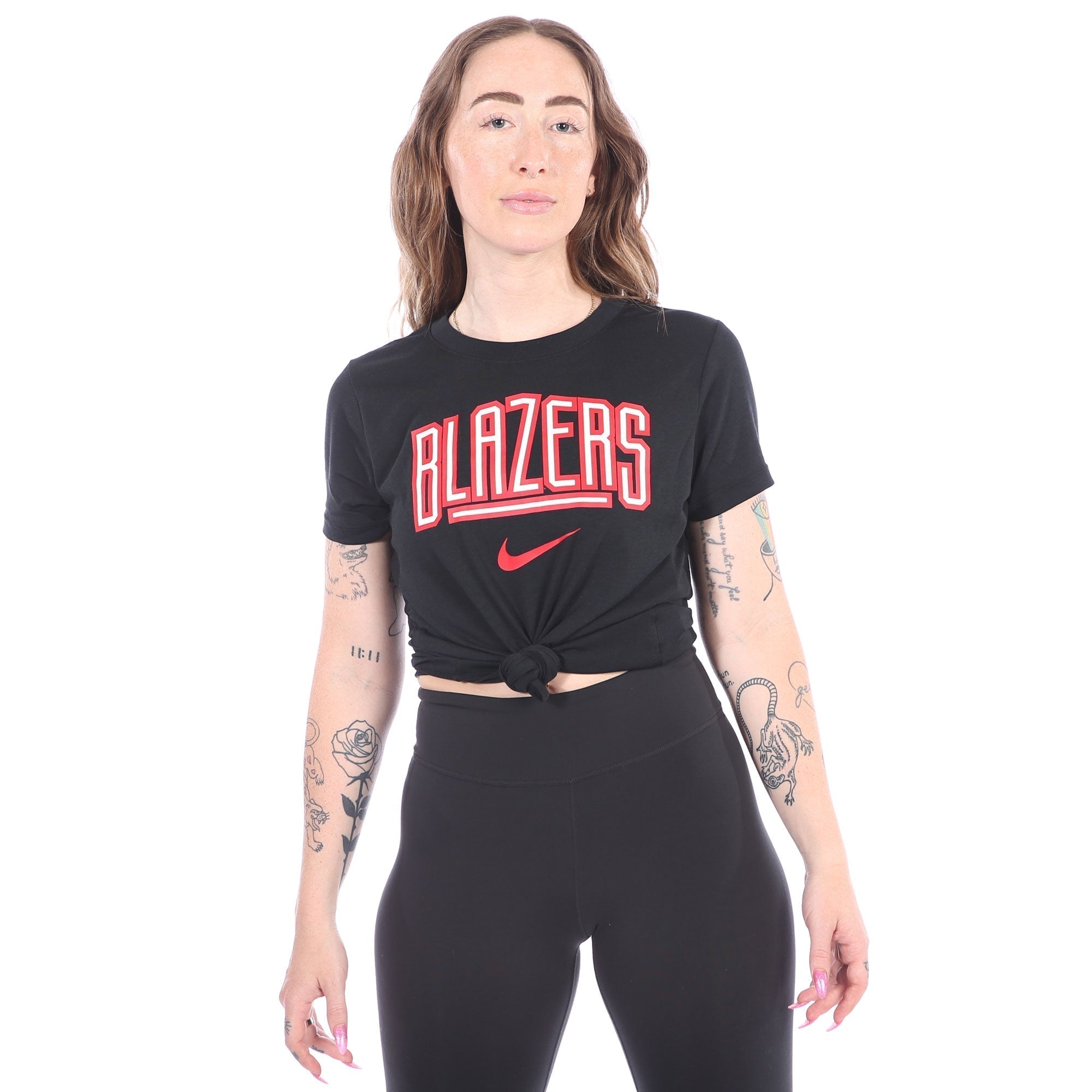 Portland Trail Blazers Nike Glow Women's Black T - Shirt - S - 
