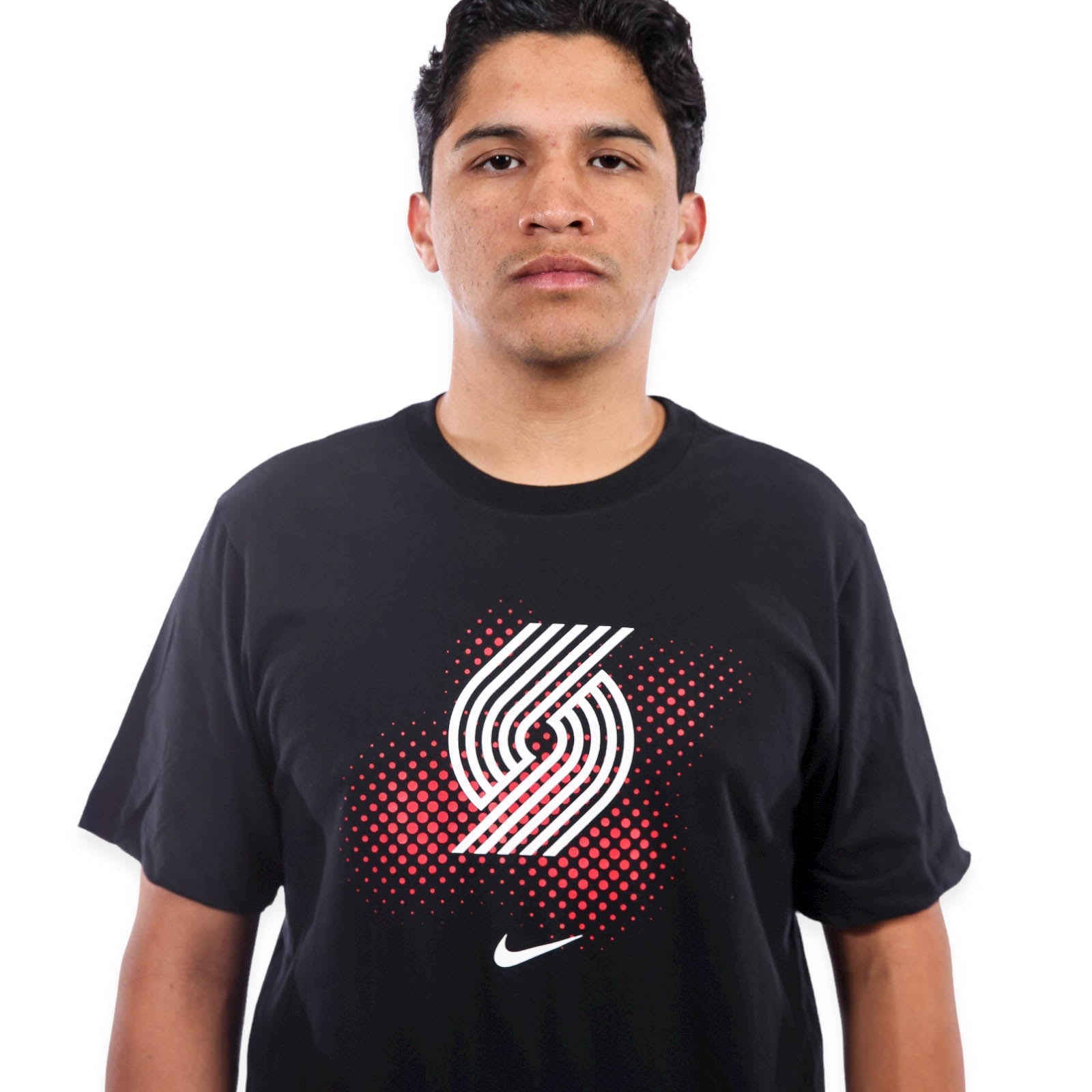Portland Trail Blazers Nike Pinwheel Chest Logo T - Shirt - S - 