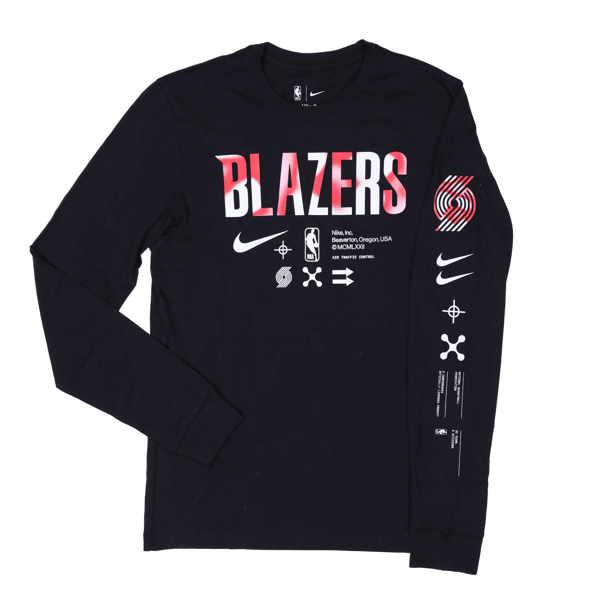 Portland Trail Blazers Nike Post Up Long Sleeved T - shirt - S - 