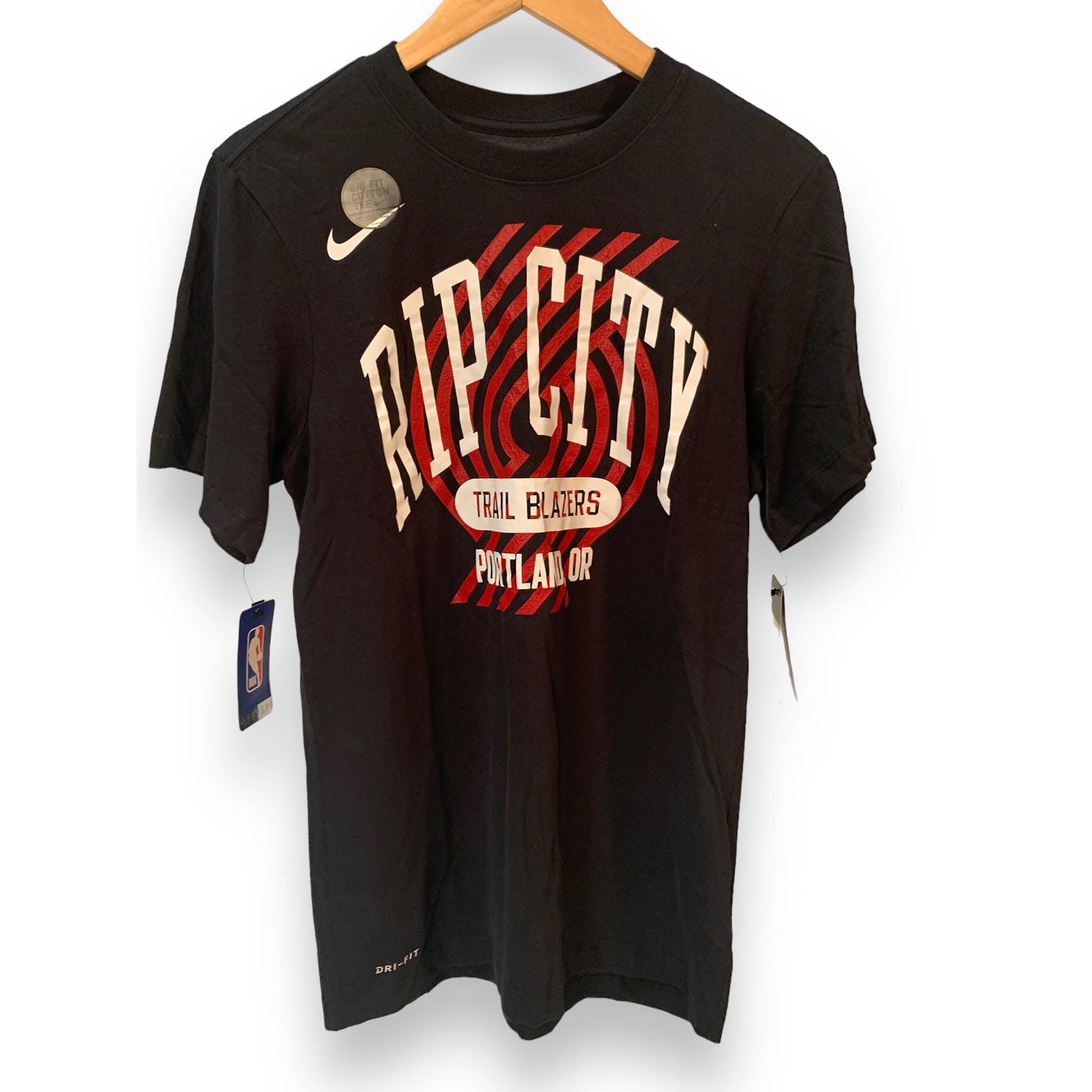 Portland Trail Blazers Nike Rip City Logo T - Shirt - S - 