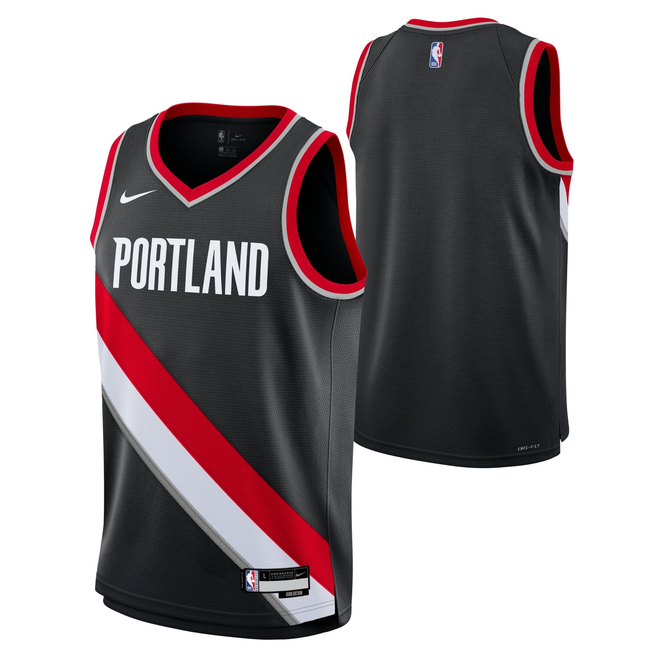 Portland Trail Blazers Nike Youth Replica Icon Jersey - Custom, Player Or Blank
