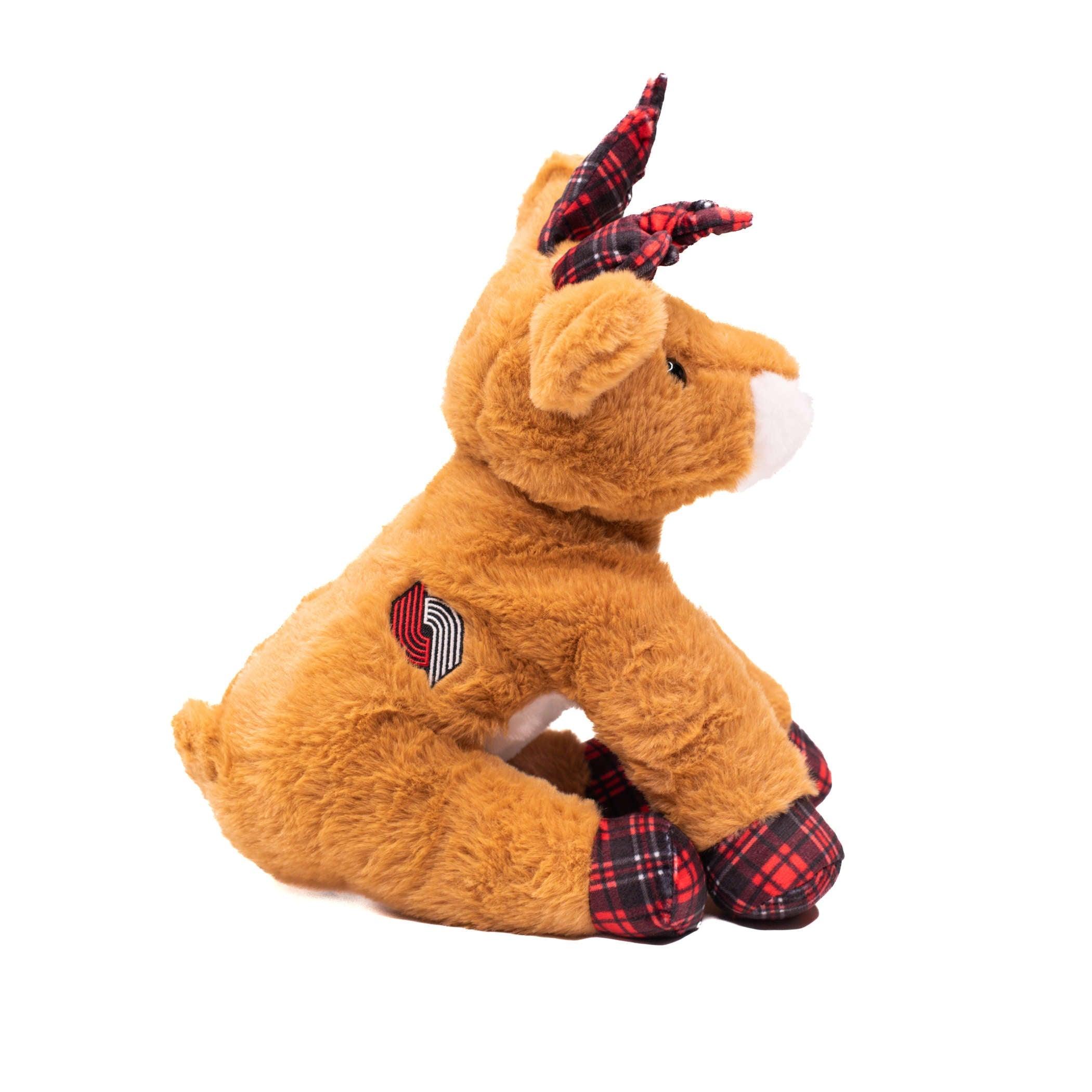 Portland Trail Blazers Plaid Reindeer Plush - Rip City Clothing