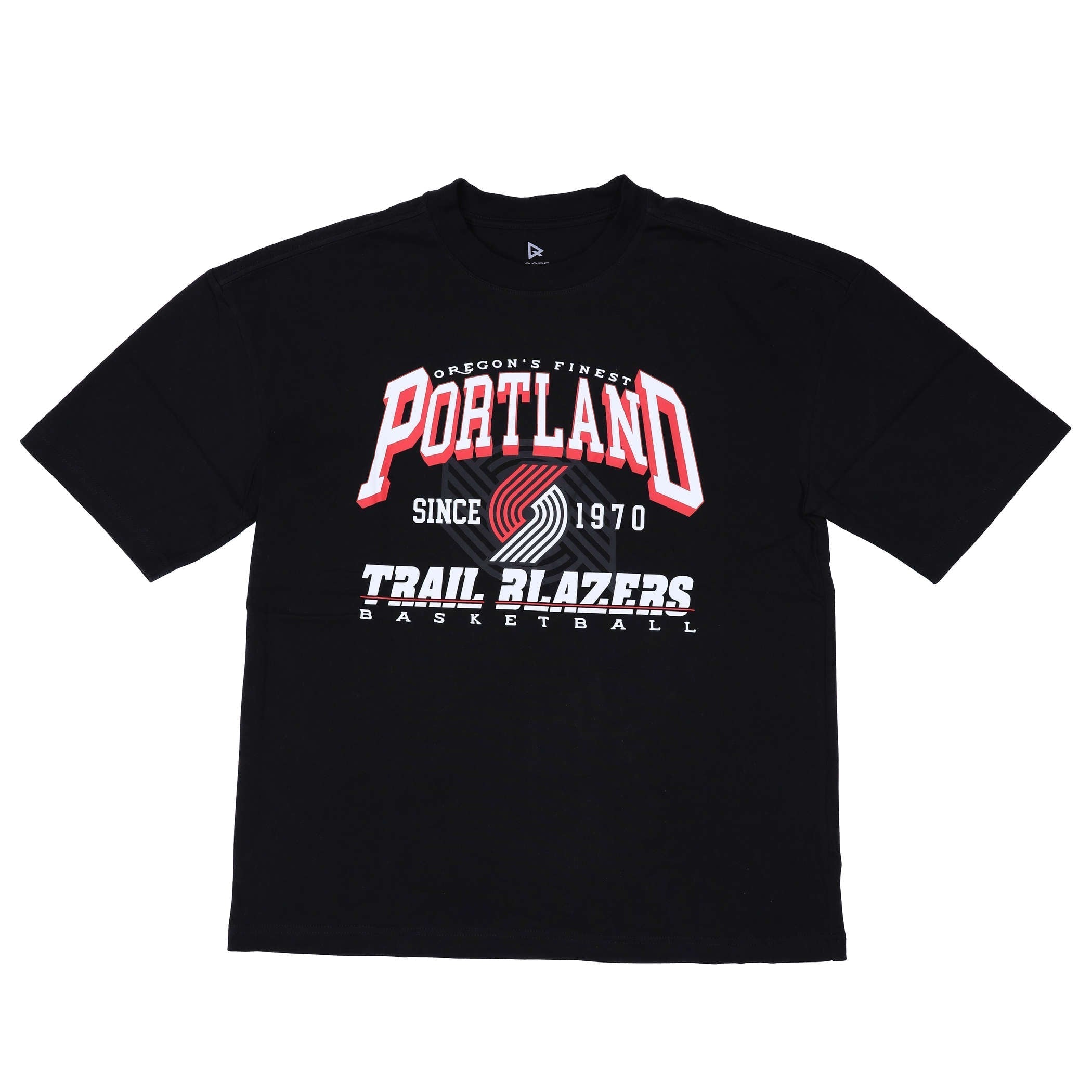 Portland Trail Blazers Qore Women's Oversized Black T - Shirt - S/M - 
