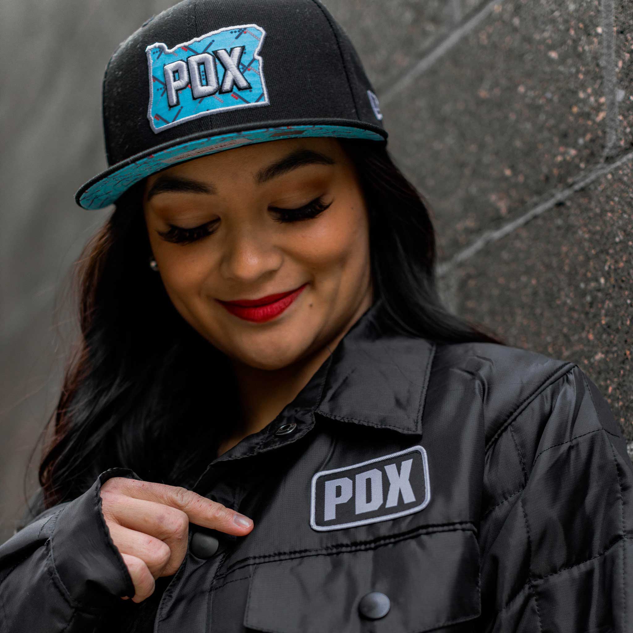 Portland Trail Blazers Ranger PDX City Black Packable Jacket
