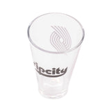 Portland Trail Blazers Retro Plaid City Pint Glass - Rip City Clothing