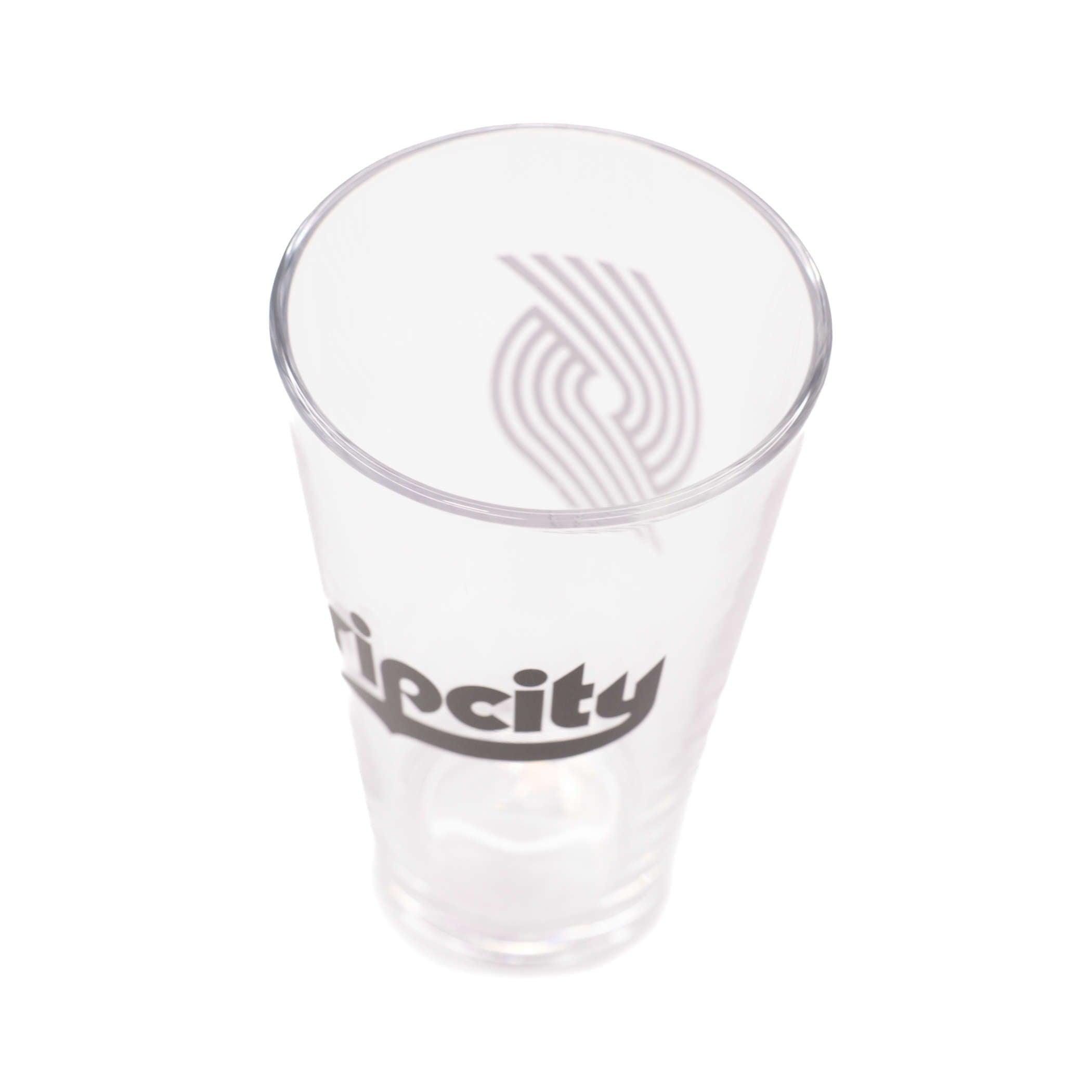 Portland Trail Blazers Retro Plaid City Pint Glass - Rip City Clothing