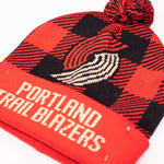 Portland Trail Blazers Retro Plaid Light Up Knit Beanie - Rip City Clothing