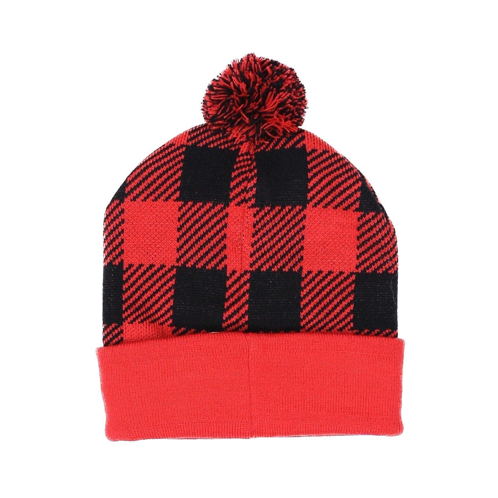 Portland Trail Blazers Retro Plaid Light Up Knit Beanie - Rip City Clothing