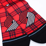 Portland Trail Blazers Stance Retro Plaid City Edition Socks - Rip City Clothing