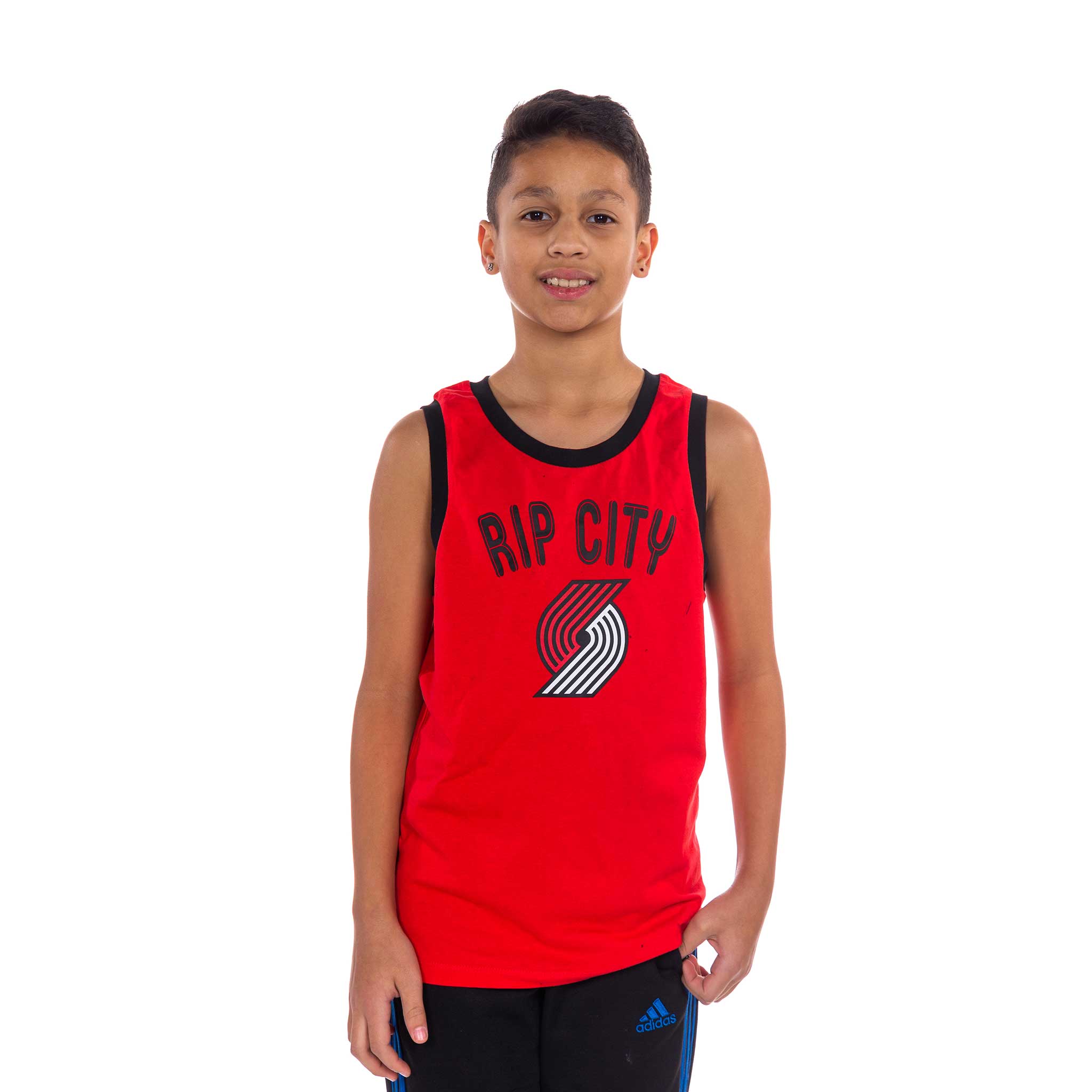 Portland Trail Blazers Striker Youth Red Tank Top - Youth S - 