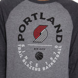 Portland Trail Blazers Varsity Raglan 3/4 Sleeve T-Shirt