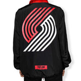 Portland Trail Blazers Wild Collective Back Pinwheel Coaches Jacket - Rip City Clothing