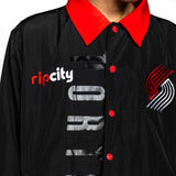 Portland Trail Blazers Wild Collective Back Pinwheel Coaches Jacket - Rip City Clothing