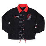 Portland Trail Blazers Wild Collective Back Pinwheel Coaches Jacket - Rip City Clothing