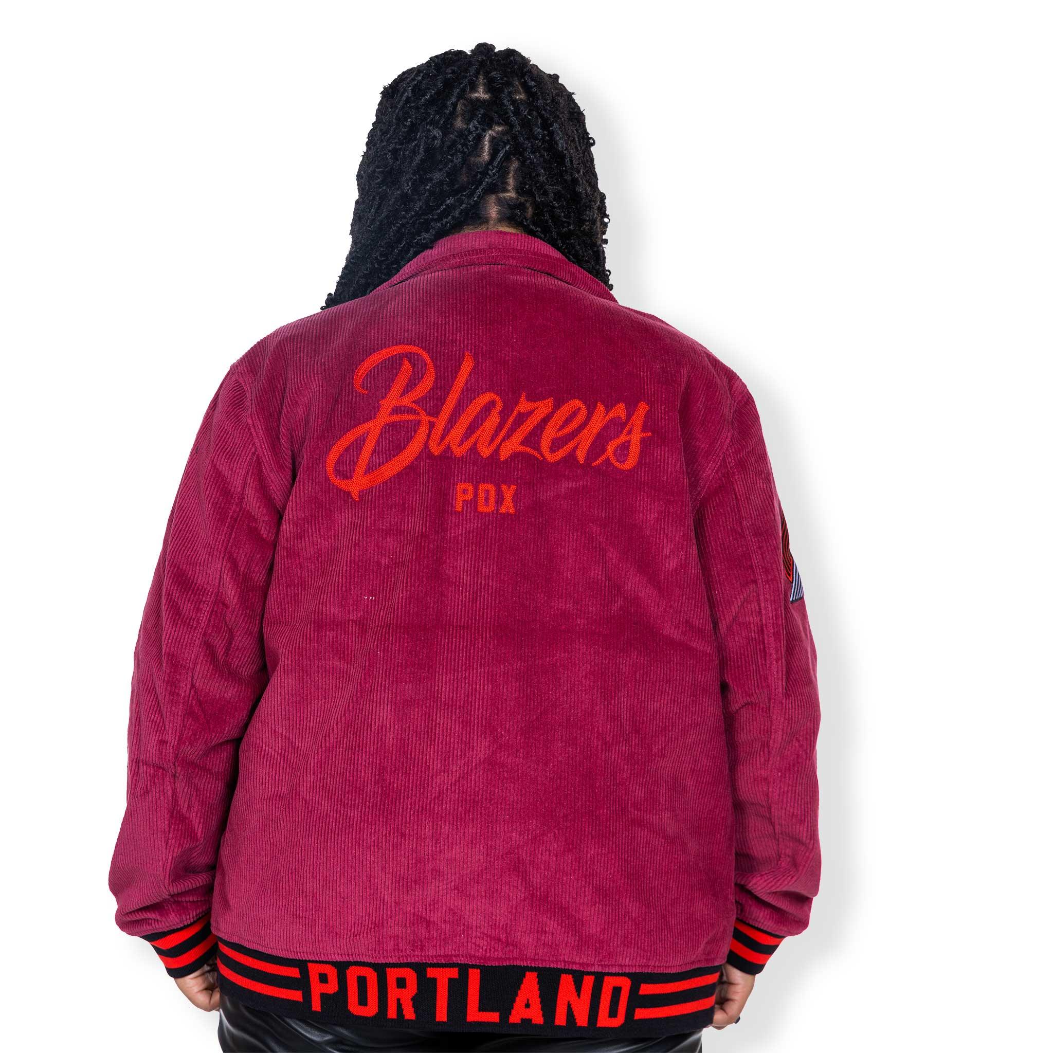 Portland Trail Blazers Wild Collective Corduroy Bomber Jacket - Rip City Clothing