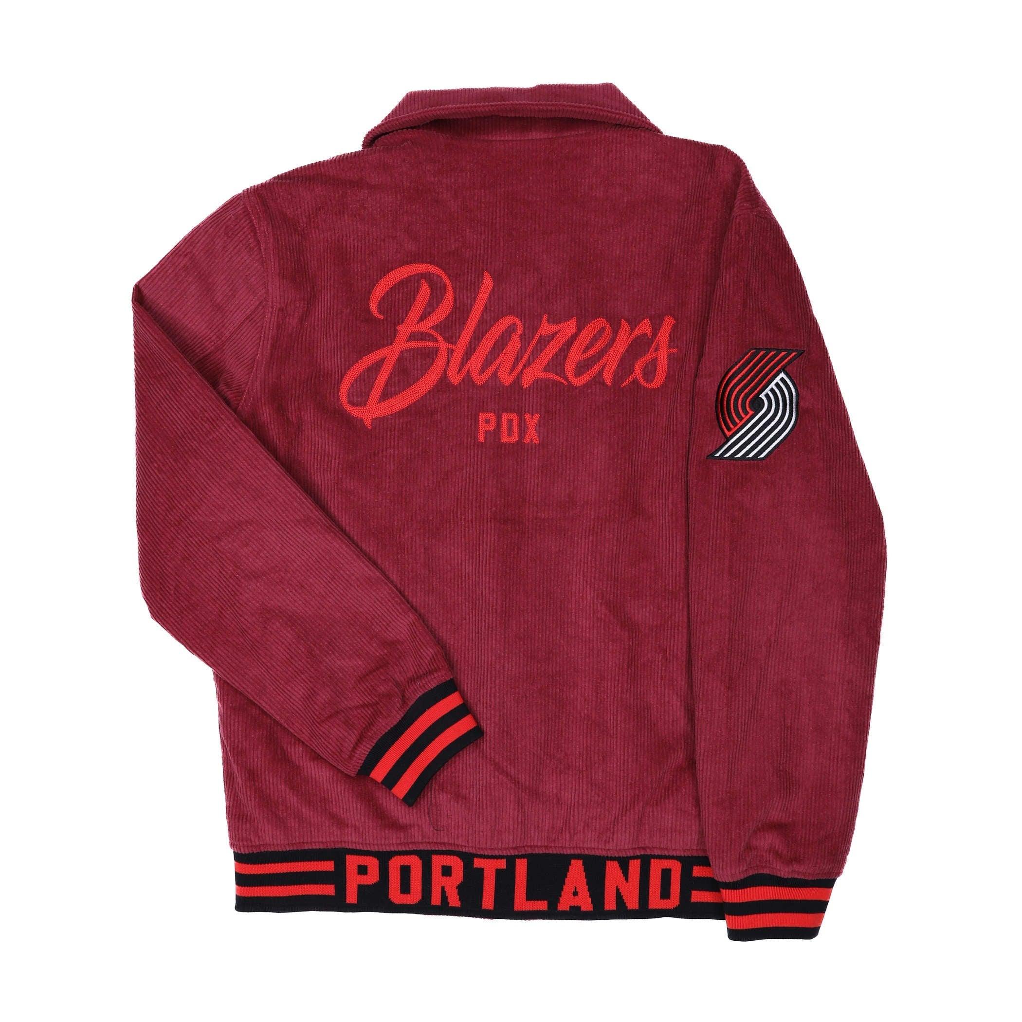 Portland Trail Blazers Wild Collective Corduroy Bomber Jacket - Rip City Clothing