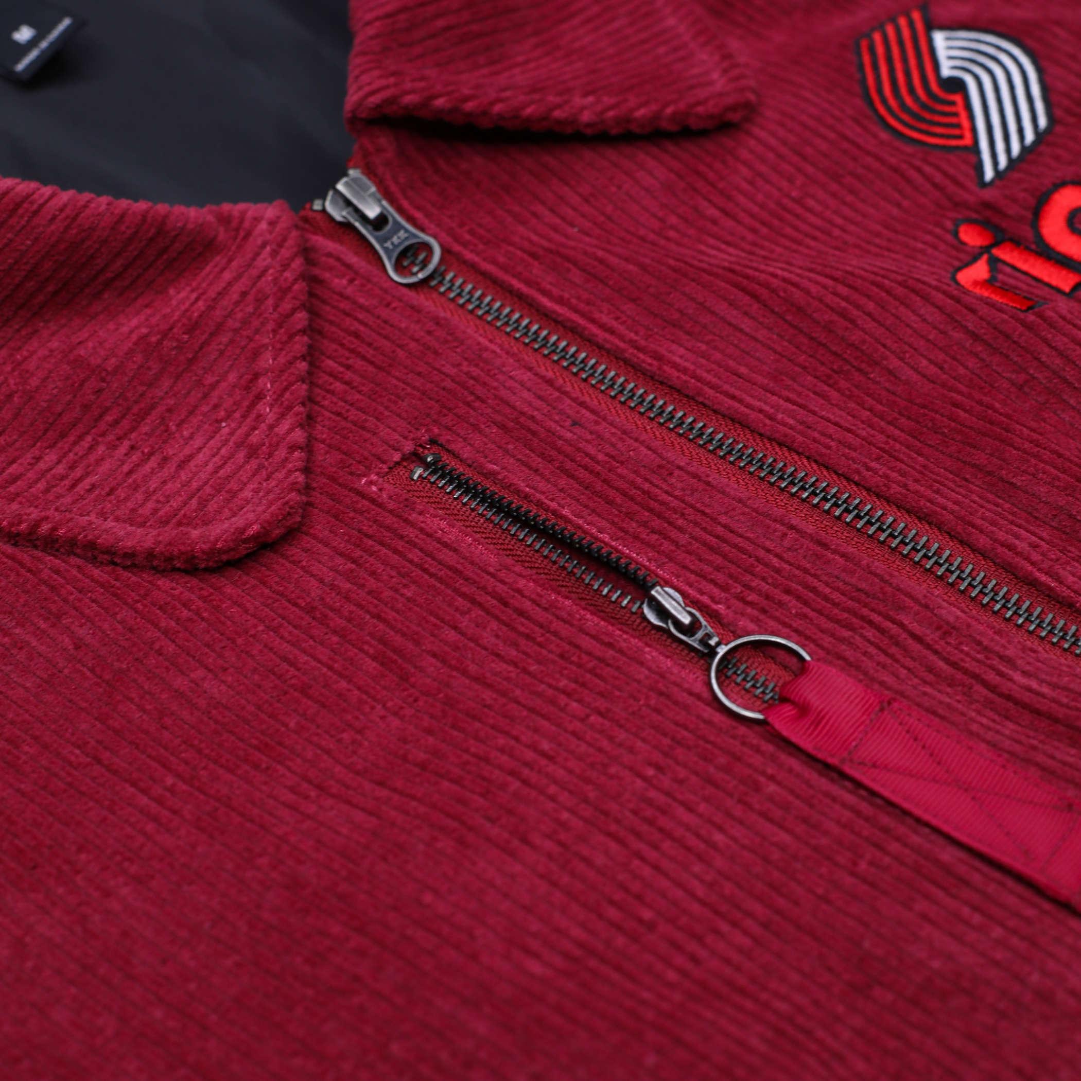 Portland Trail Blazers Wild Collective Corduroy Bomber Jacket - Rip City Clothing