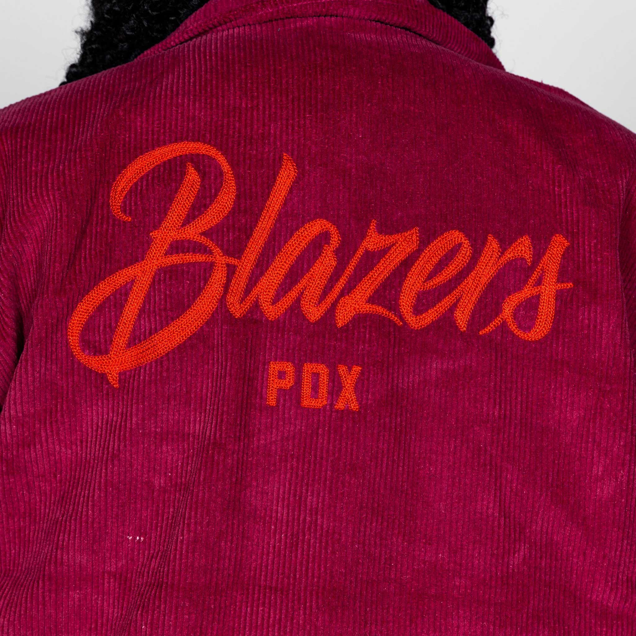 Portland Trail Blazers Wild Collective Corduroy Bomber Jacket - Rip City Clothing