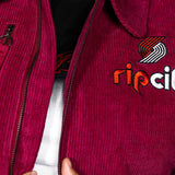 Portland Trail Blazers Wild Collective Corduroy Bomber Jacket - Rip City Clothing