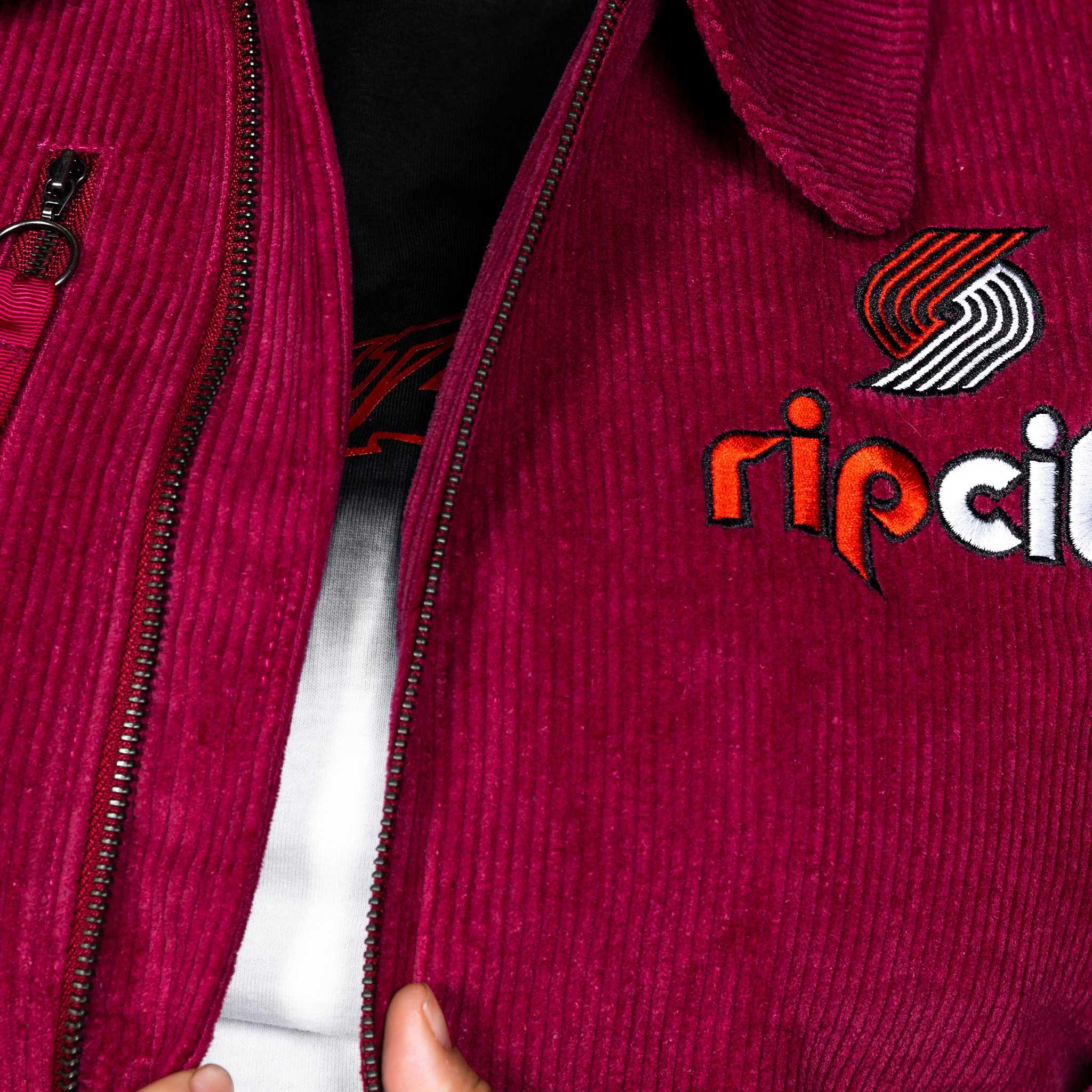 Portland Trail Blazers Wild Collective Corduroy Bomber Jacket - Rip City Clothing