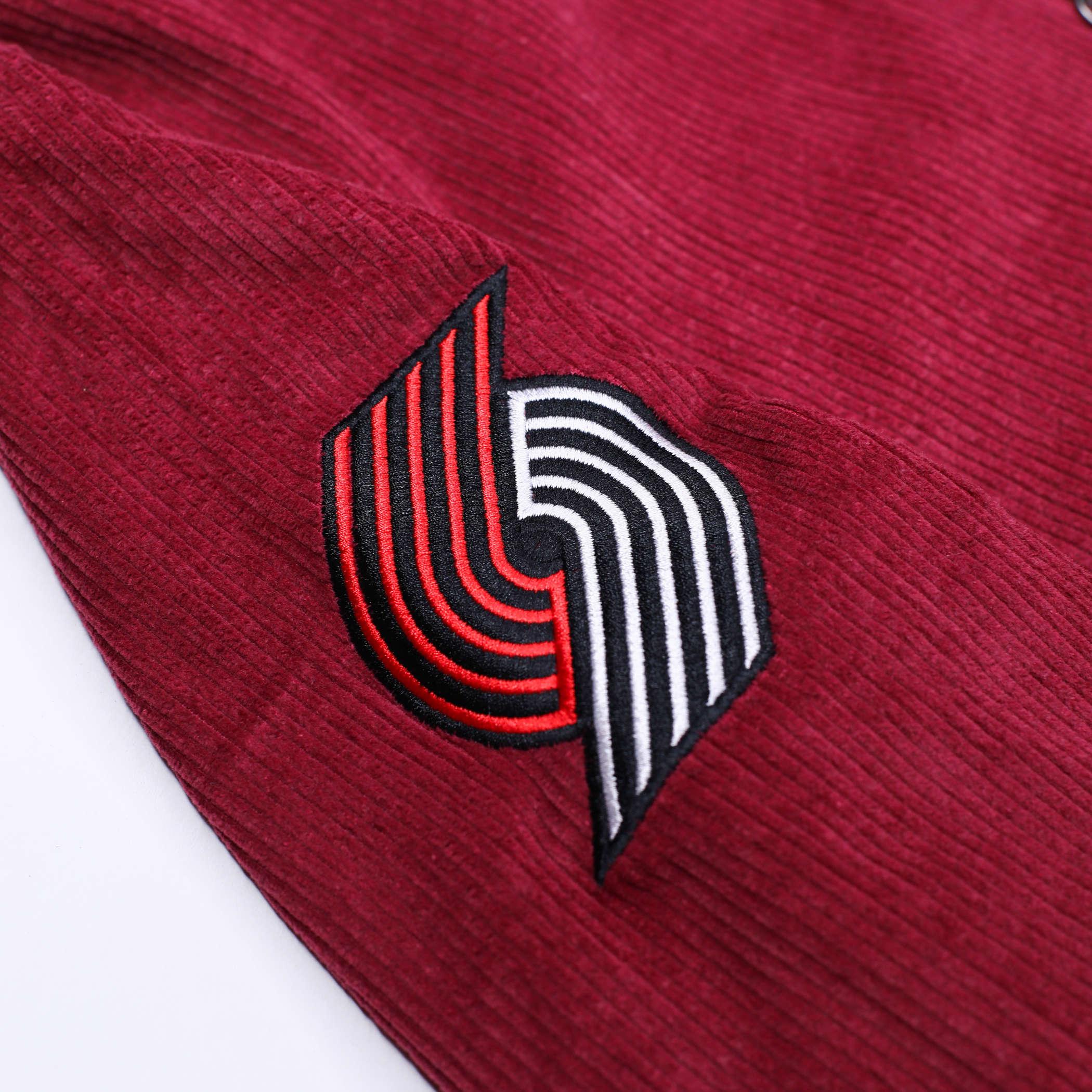 Portland Trail Blazers Wild Collective Corduroy Bomber Jacket - Rip City Clothing