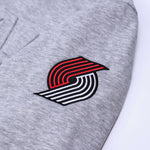 Portland Trail Blazers Wild Collective Gray Quilted Bomber Jacket - Rip City Clothing