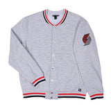Portland Trail Blazers Wild Collective Gray Quilted Bomber Jacket