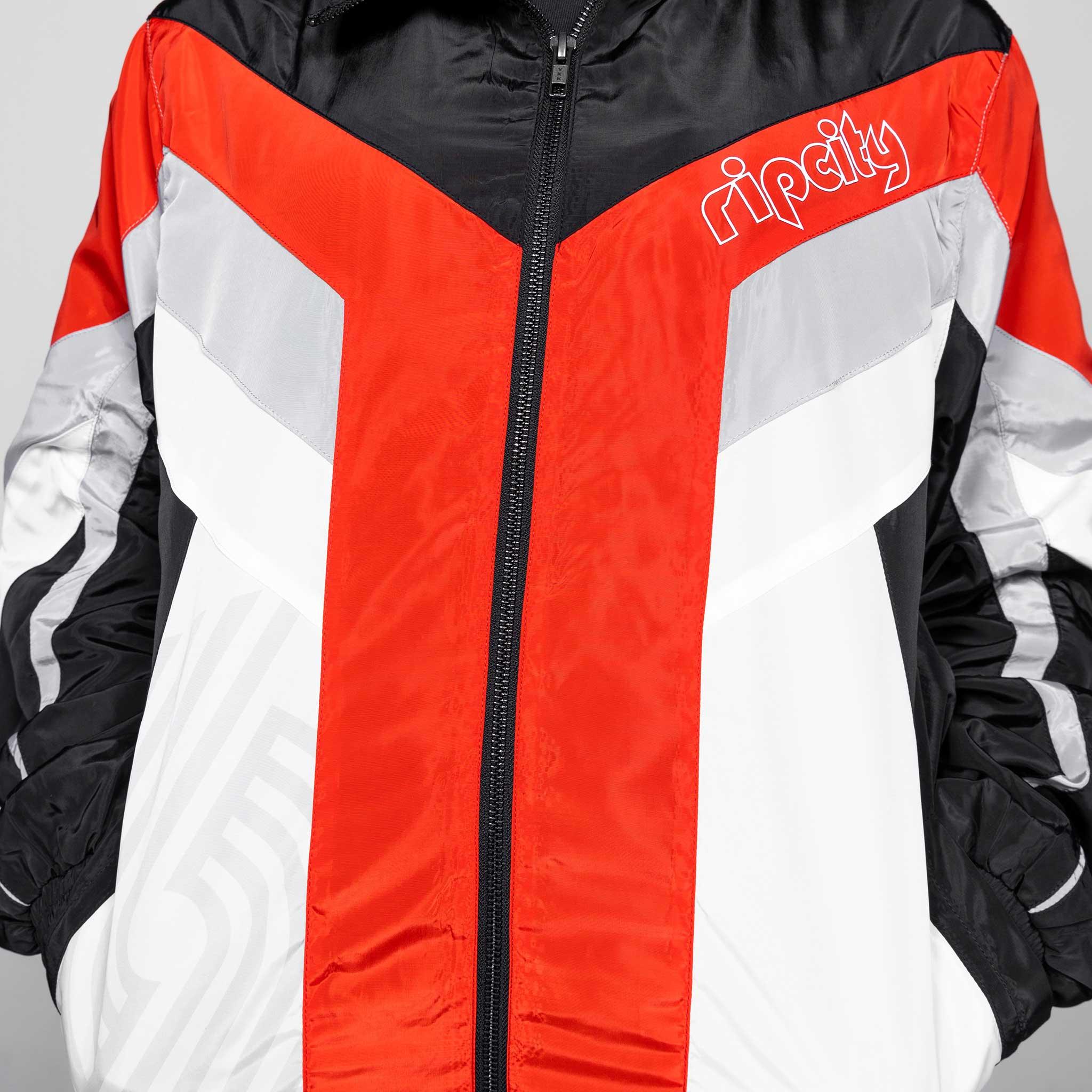 Portland Trail Blazers Wild Collective Striped Track Jacket - Rip City Clothing