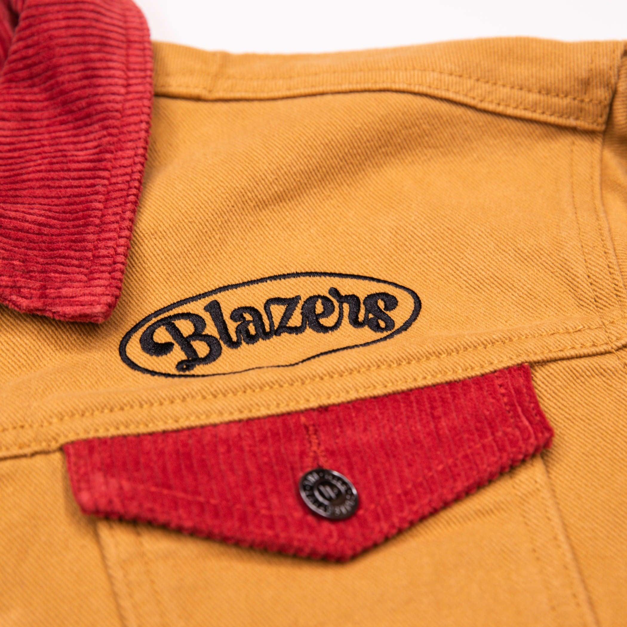 Portland Trail Blazers Wild Collective Women's Mustard Denim Jacket - Rip City Clothing