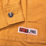 Portland Trail Blazers Wild Collective Women's Mustard Denim Jacket