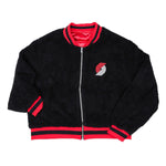 Portland Trail Blazers Wild Collective Women's Reversible Sherpa Bomber Jacket - Rip City Clothing