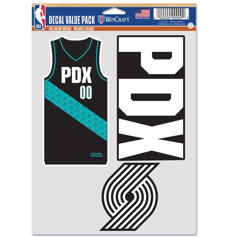 Portland Trail Blazers Wincraft PDX City Decal Pack - 