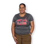 Portland Trail Blazers Women's New Era Active Striped Tee - Rip City Clothing