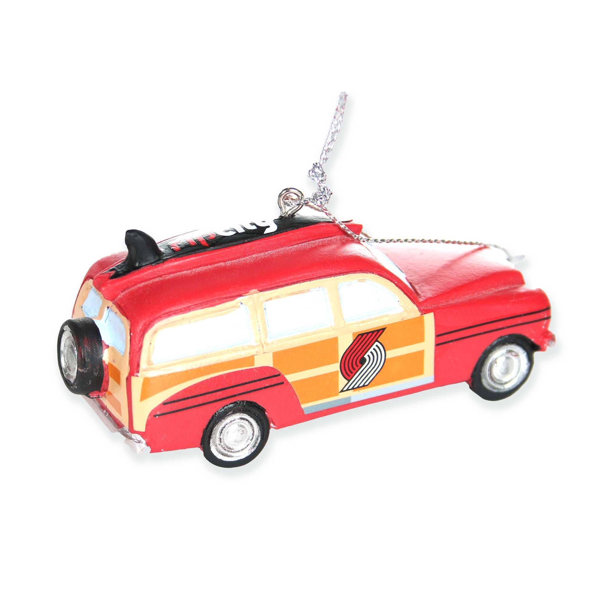 Portland Trail Blazers Woody Station Wagon Holiday Ornament - Rip City Clothing