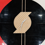 Portland Trail Blazers x Kevin Concepts Wood Pinwheel Clock